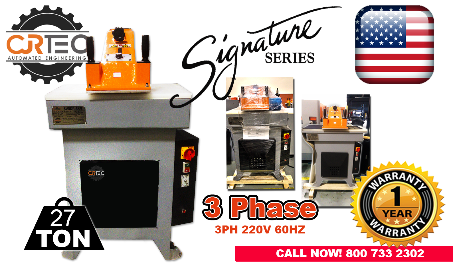 SWING ARM CLICKER PRESS ranging from 10 Ton to 27 Ton